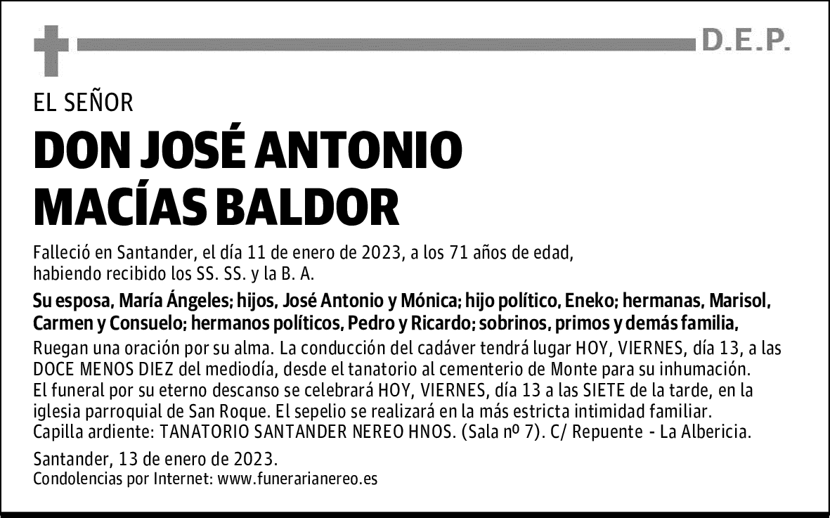 DON JOSÉ ANTONIO MACÍAS BALDOR