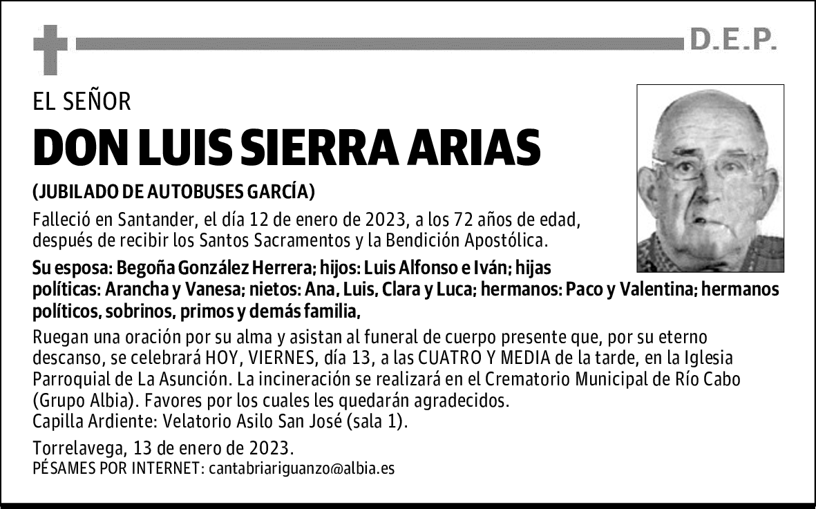 DON LUIS SIERRA ARIAS