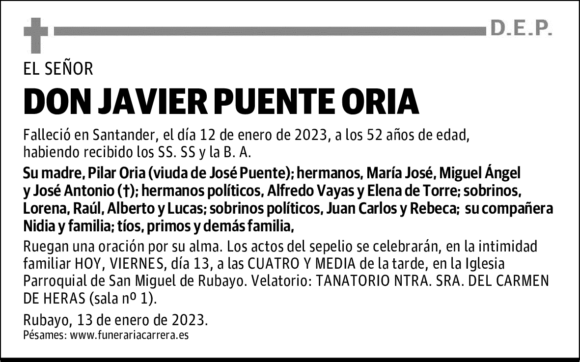 DON JAVIER PUENTE ORIA