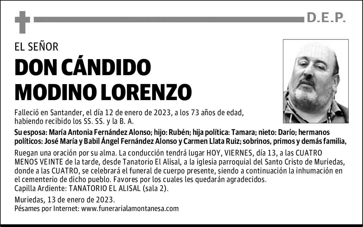 DON CÁNDIDO MODINO LORENZO