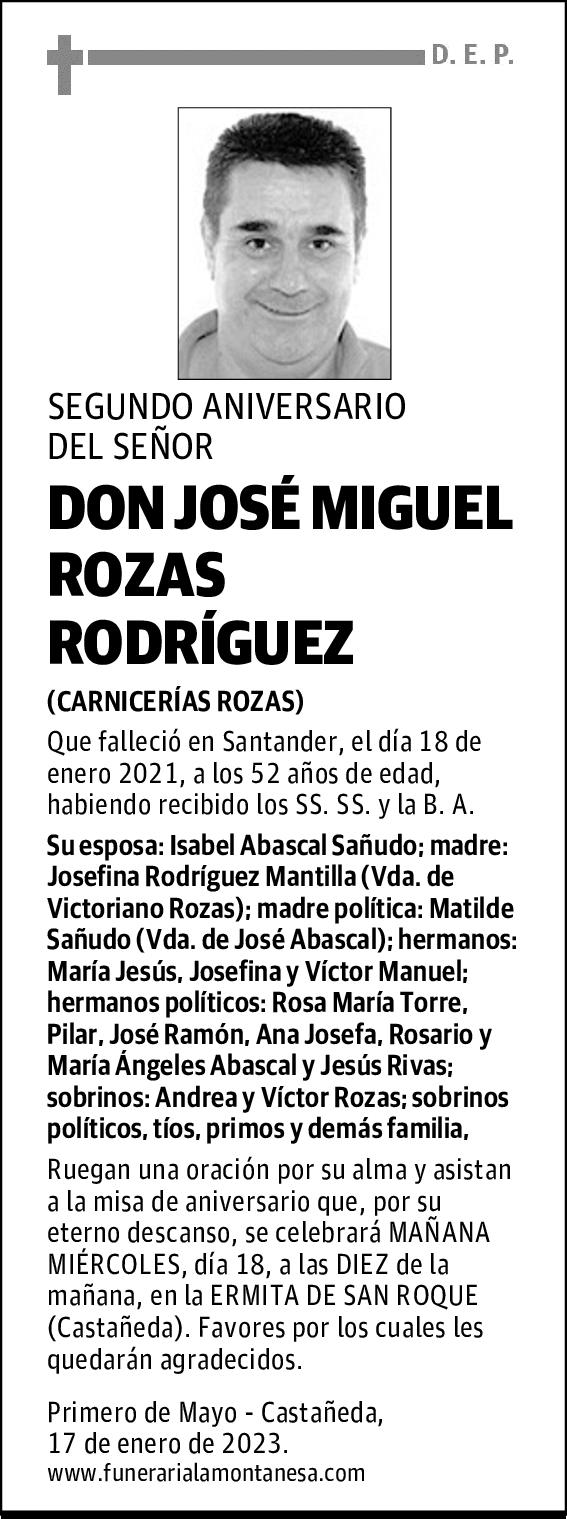 DON JOSÉ MIGUEL ROZAS RODRÍGUEZ
