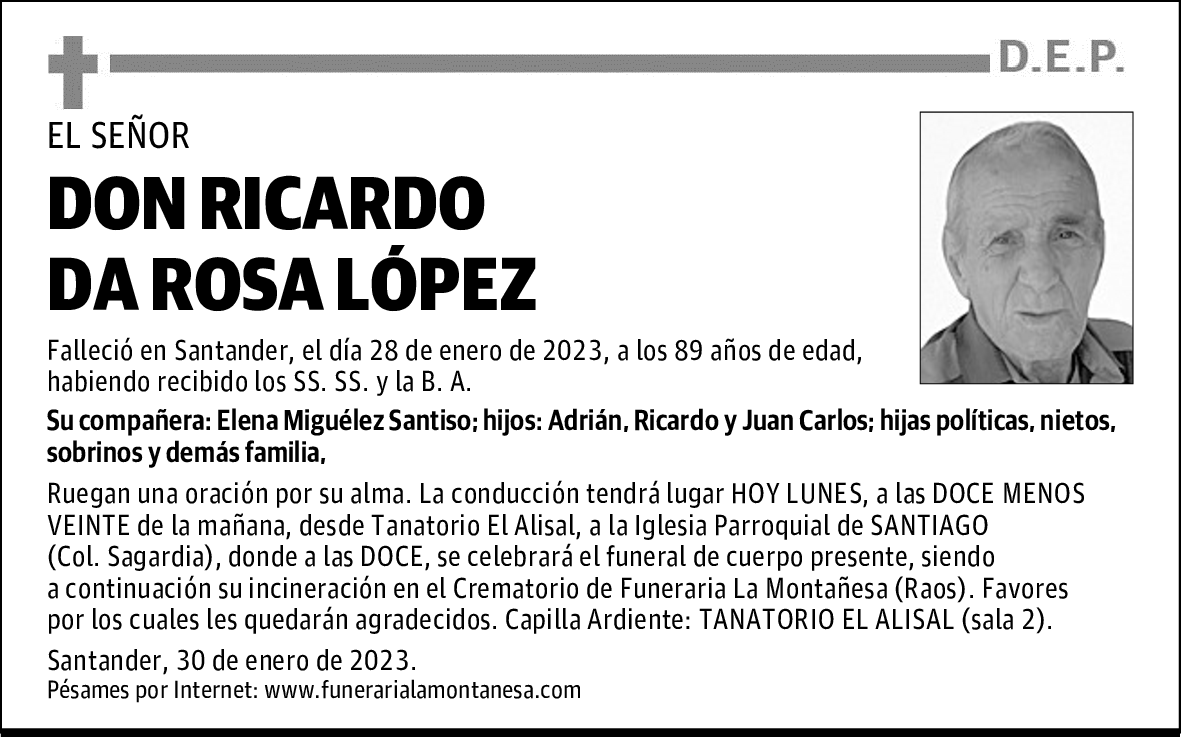 DON RICARDO DA ROSA LÓPEZ