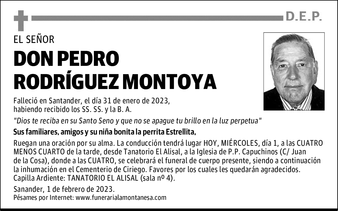 DON PEDRO RODRÍGUEZ MONTOYA