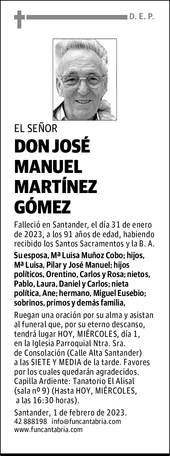 DON JOSÉ MANUEL MARTÍNEZ GÓMEZ