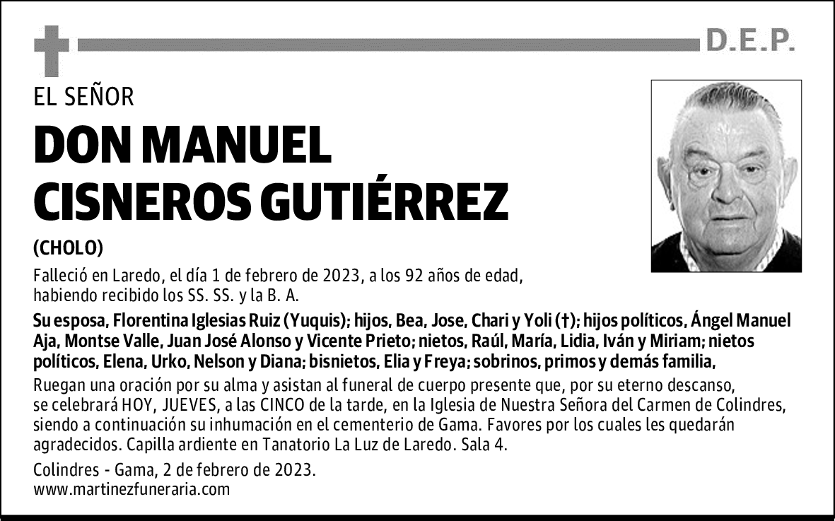DON MANUEL CISNEROS GUTIÉRREZ