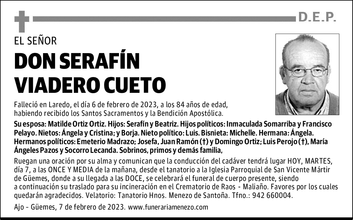 DON SERAFÍN VIADERO CUETO