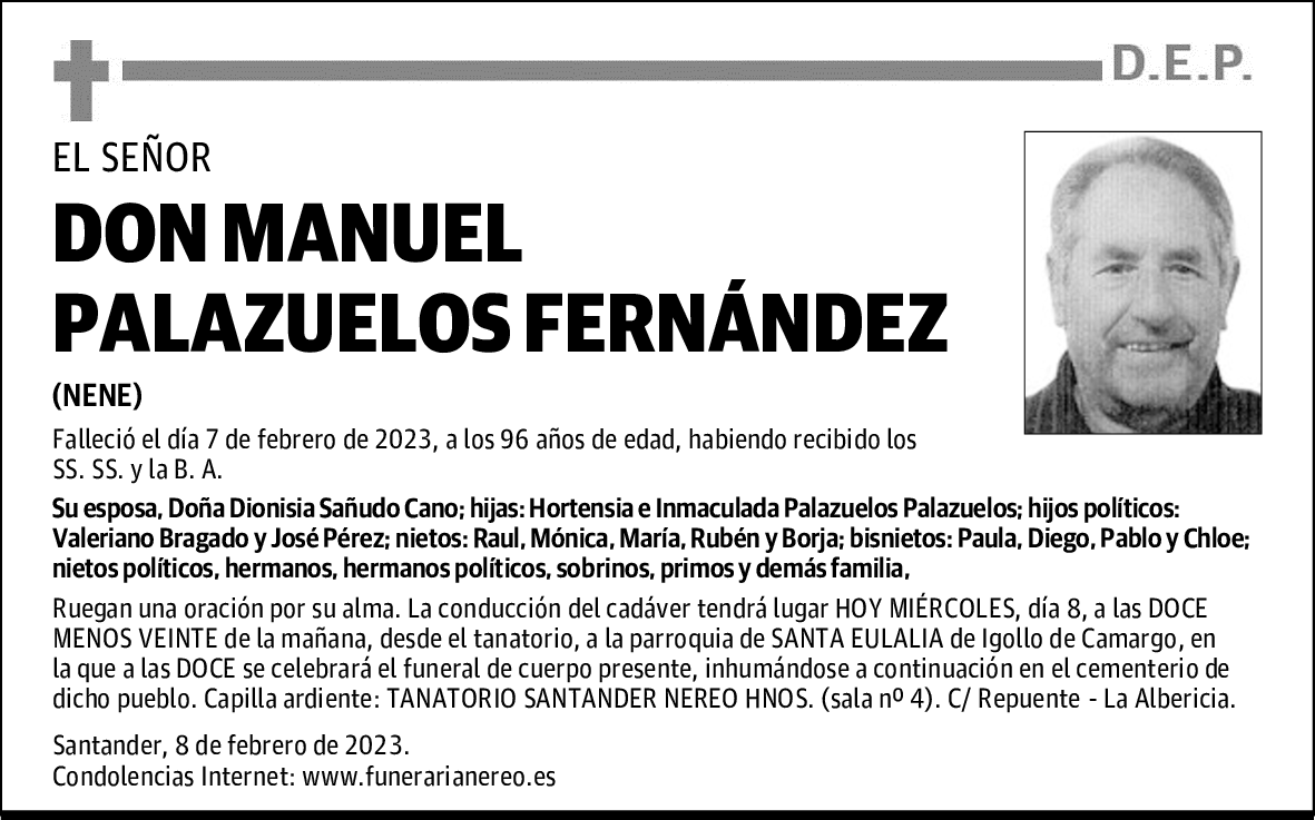 DON MANUEL PALAZUELOS FERNÁNDEZ
