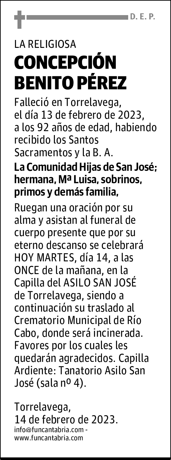 CONCEPCIÓN BENITO PÉREZ