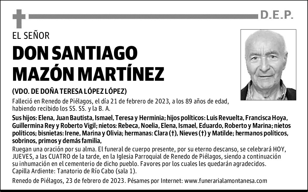 DON SANTIAGO MAZÓN MARTÍNEZ
