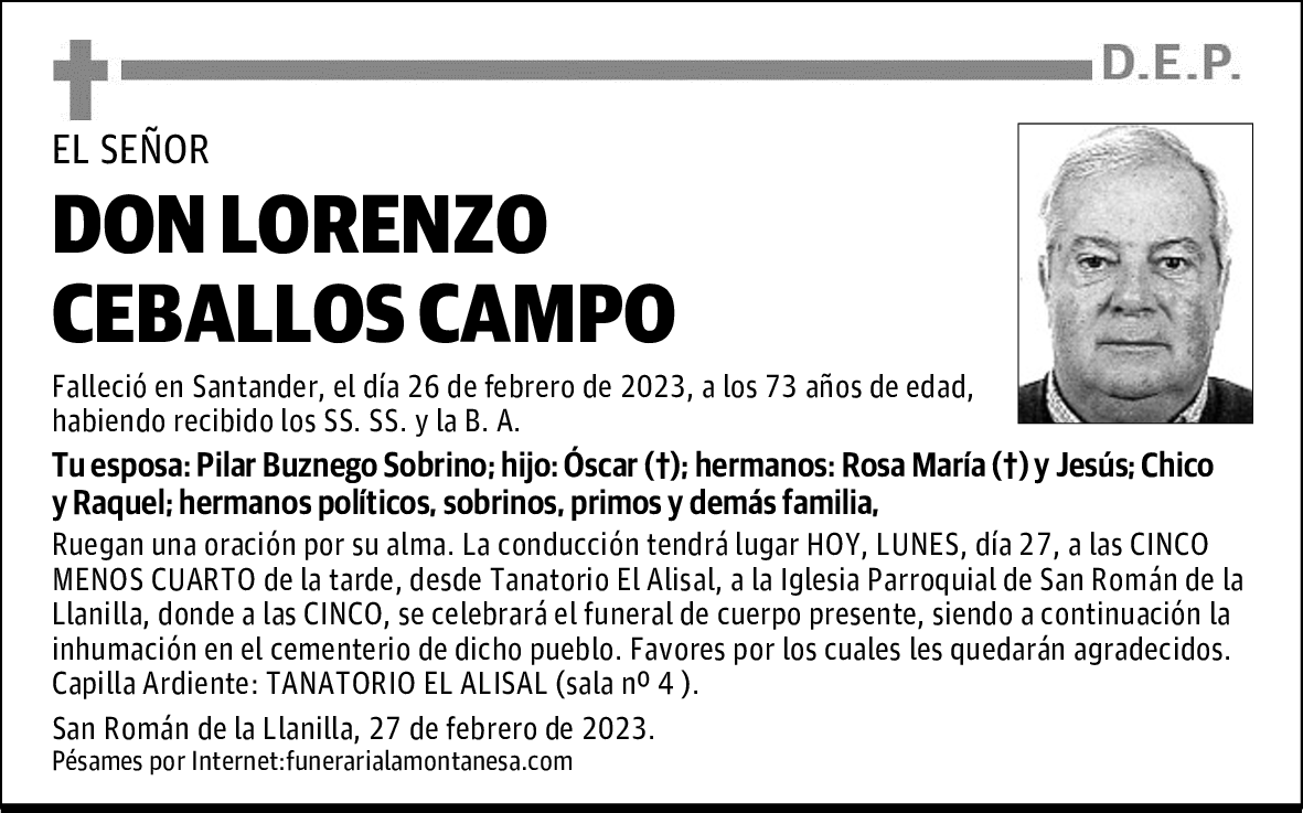 DON LORENZO CEBALLOS CAMPO