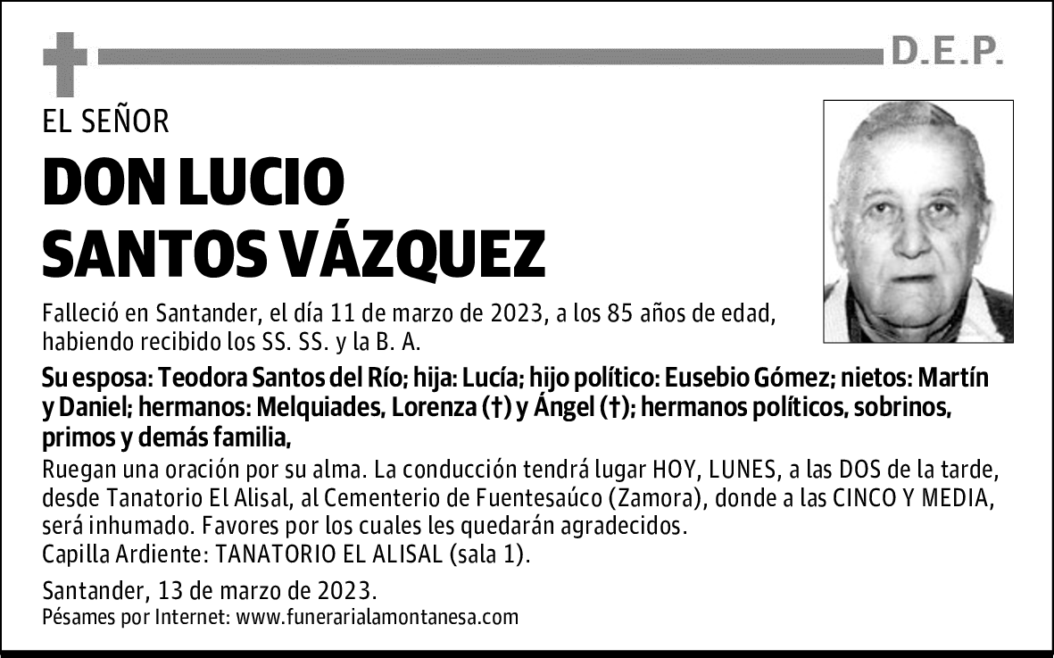 DON LUCIO SANTOS VÁZQUEZ