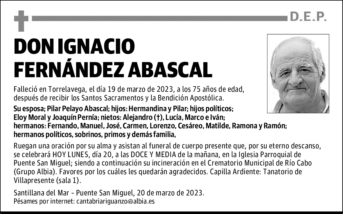 DON IGNACIO FERNÁNDEZ ABASCAL