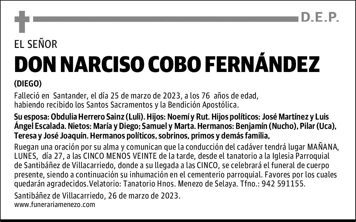 DON NARCISO COBO FERNÁNDEZ