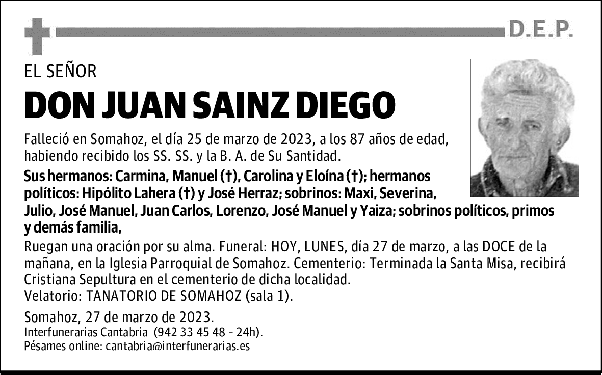 DON JUAN SAINZ DIEGO