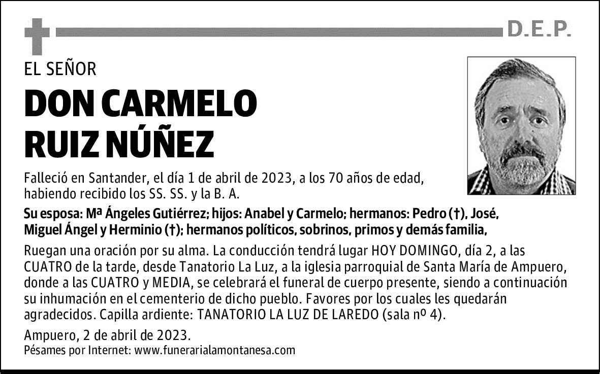 DON CARMELO RUIZ NÚÑEZ