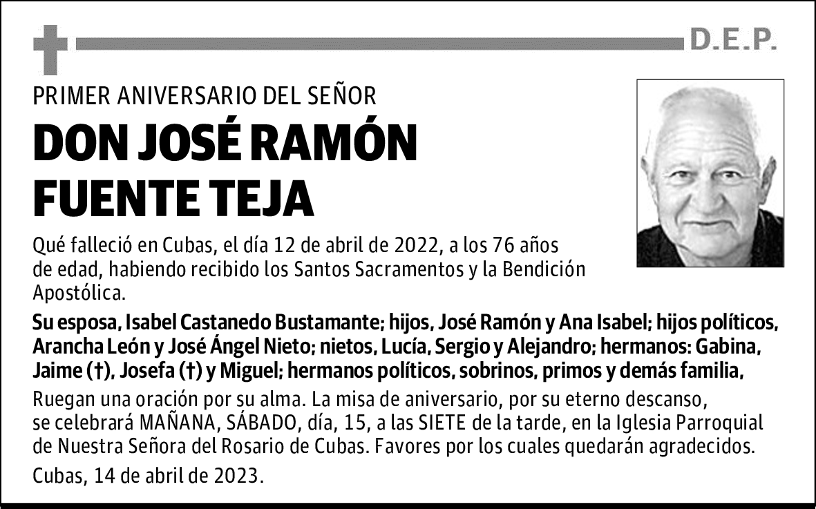 DON JOSÉ RAMÓN FUENTE TEJA