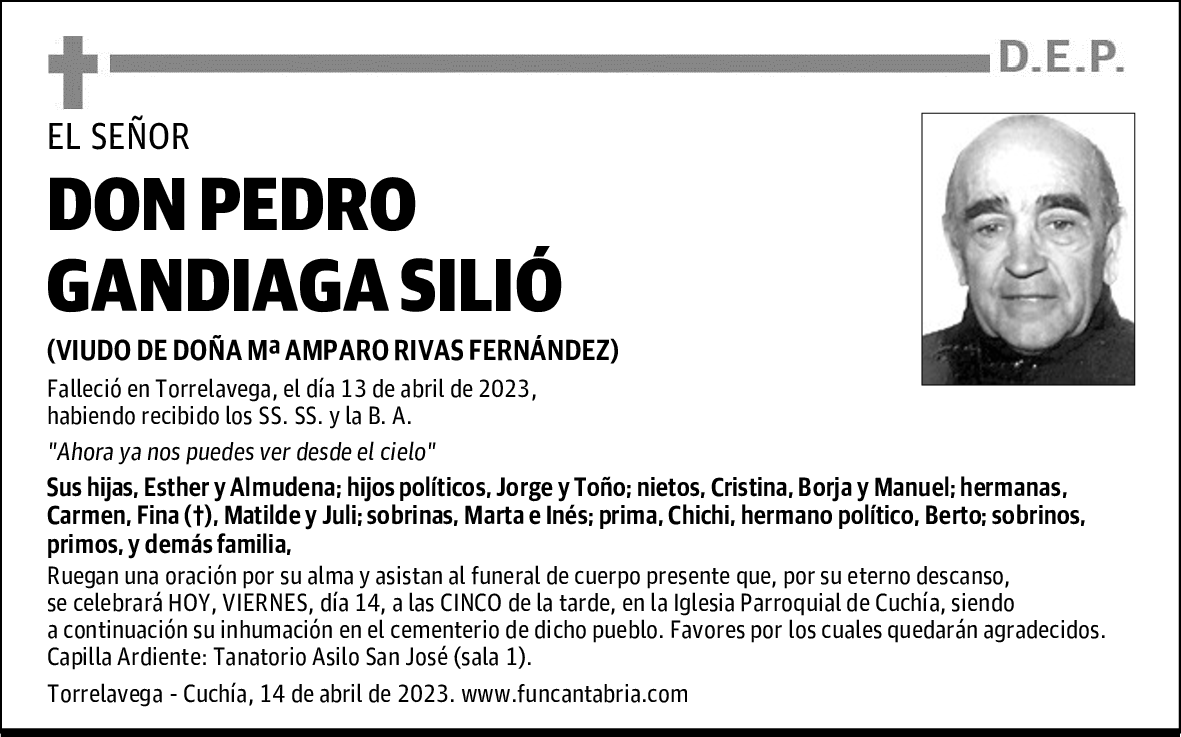 DON PEDRO GANDIAGA SILIÓ