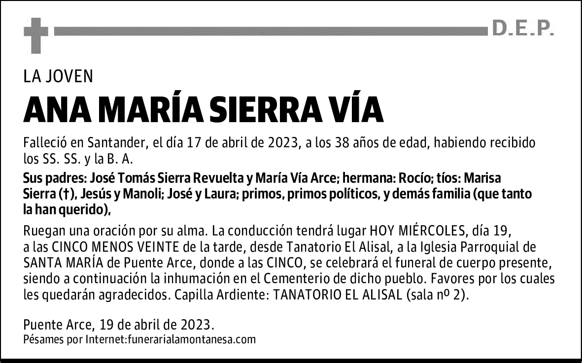 ANA MARÍA SIERRA VÍA