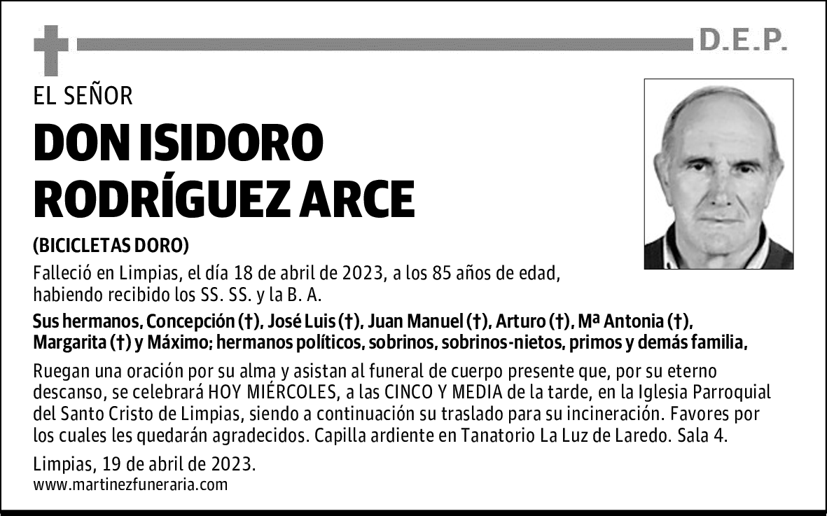 DON ISIDORO RODRÍGUEZ ARCE