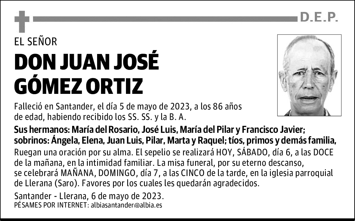 DON JUAN JOSÉ GÓMEZ ORTIZ
