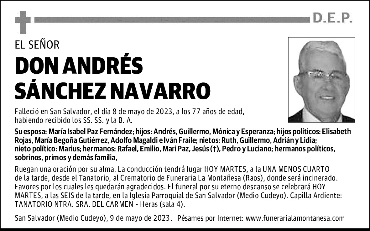 DON ANDRÉS SÁNCHEZ NAVARRO