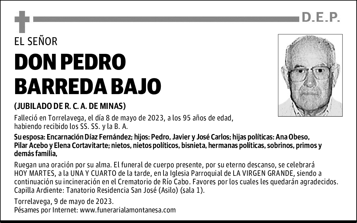DON PEDRO BARREDA BAJO