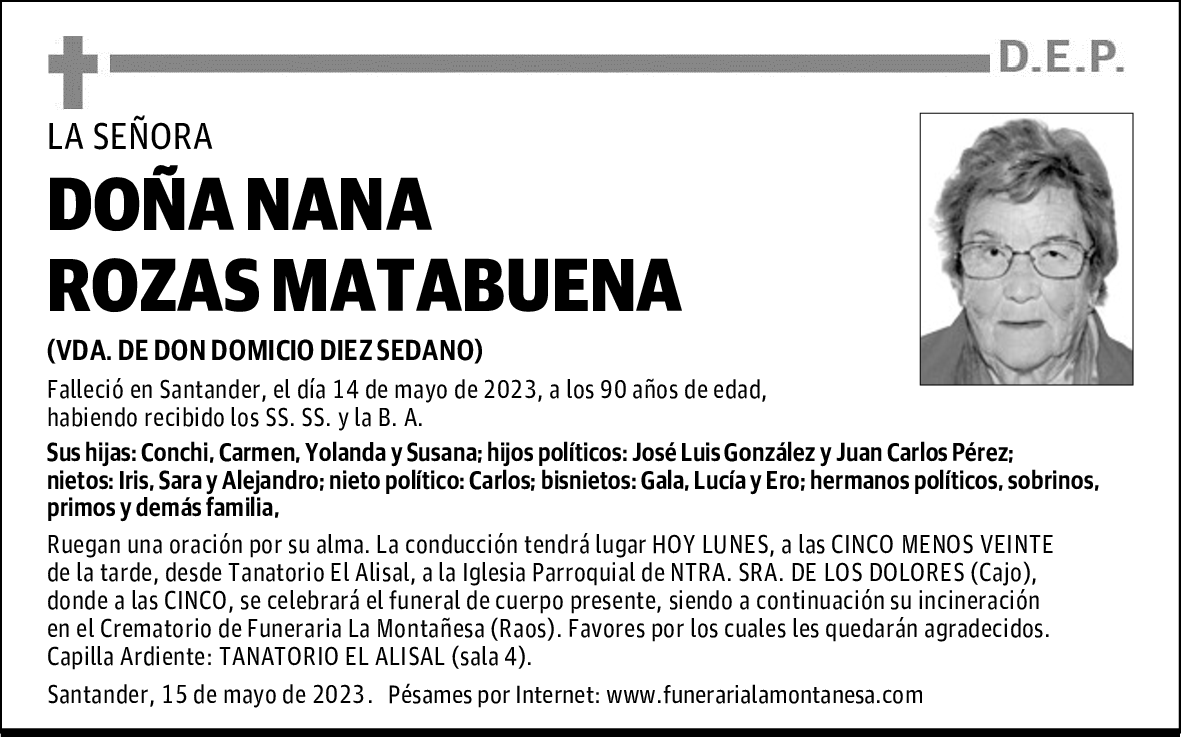DOÑA NANA ROZAS MATABUENA