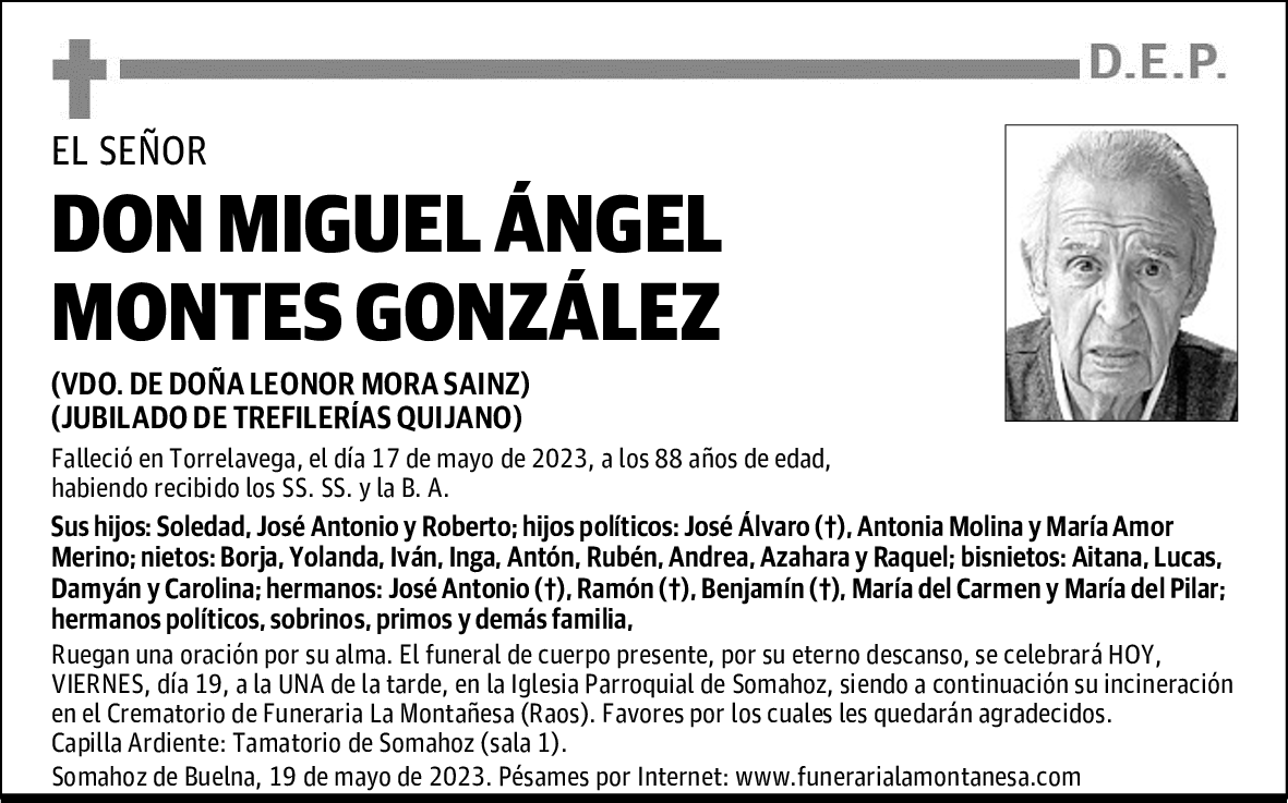 DON MIGUEL ÁNGEL MONTES GONZÁLEZ