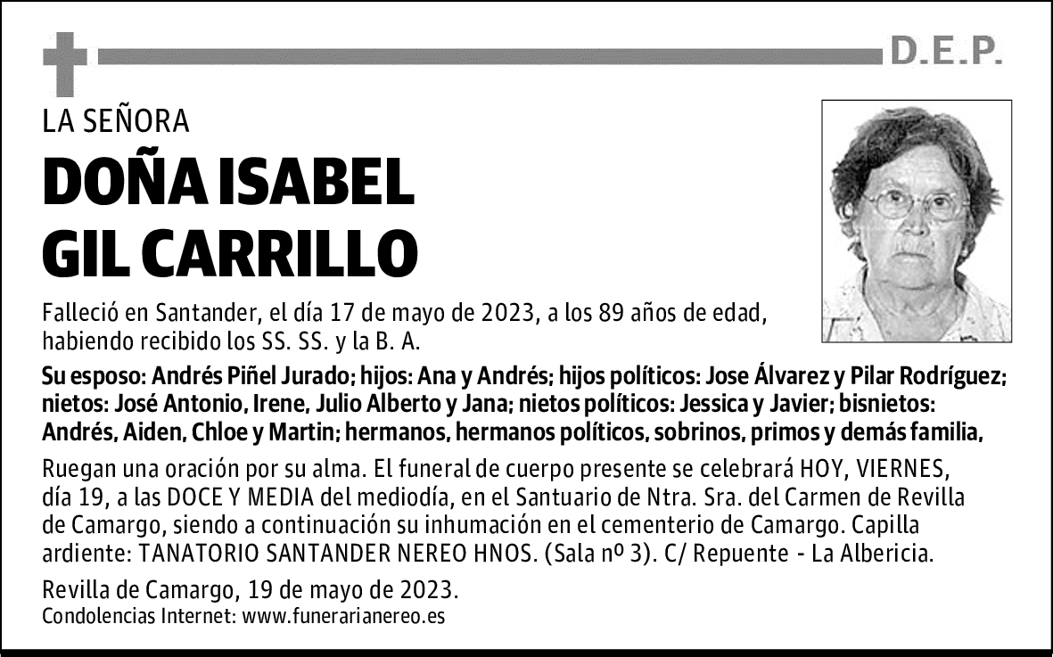 DOÑA ISABEL GIL CARRILLO