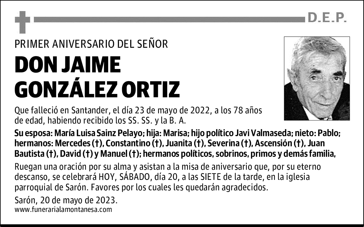DON JAIME GONZÁLEZ ORTIZ