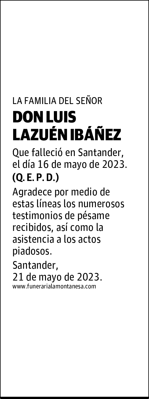 DON LUIS LAZUÉN IBÁÑEZ
