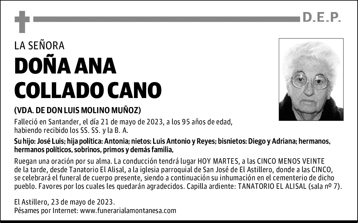 DOÑA ANA COLLADO CANO