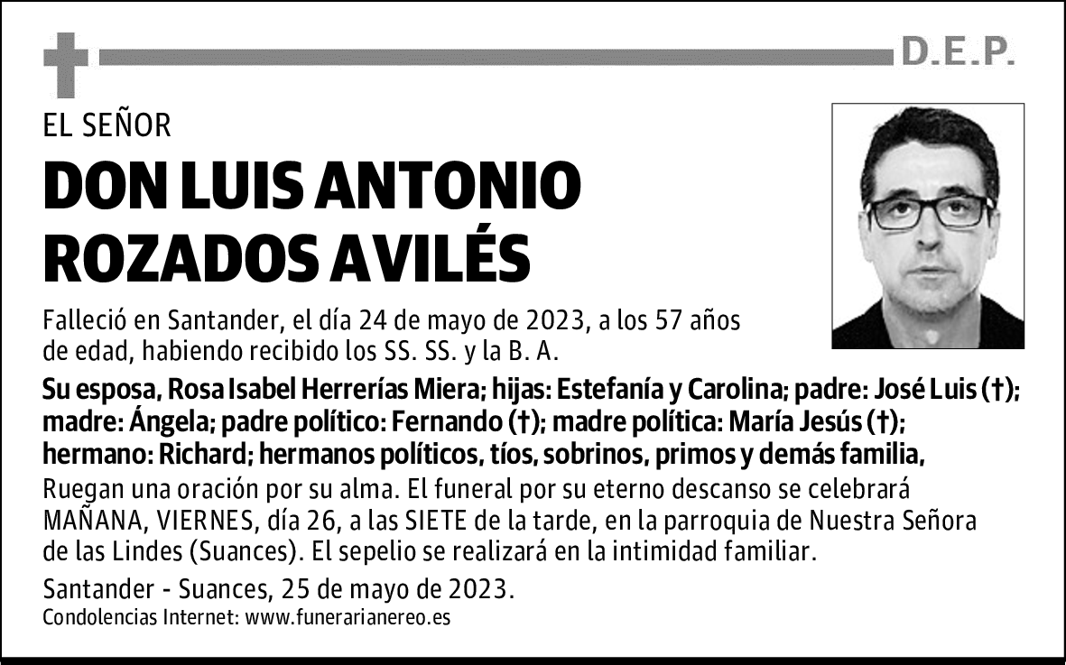 DON LUIS ANTONIO ROZADOS AVILÉS