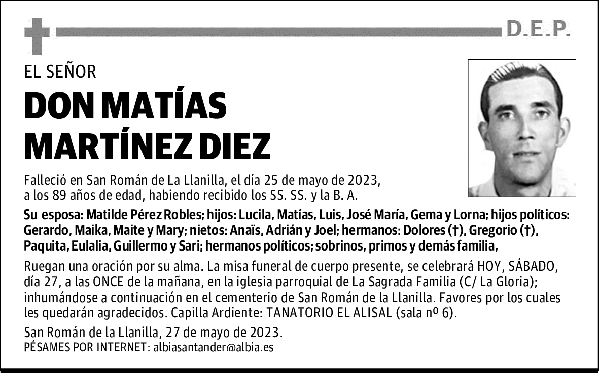 DON MATÍAS MARTÍNEZ DIEZ