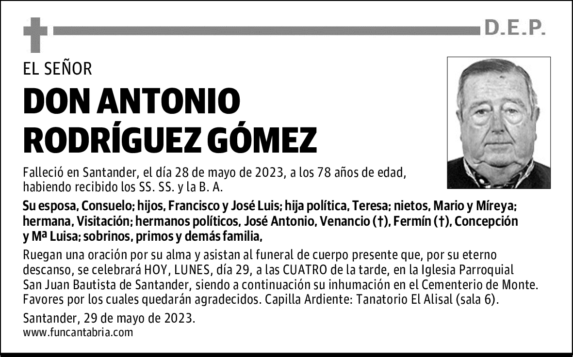 DON ANTONIO RODRÍGUEZ GÓMEZ