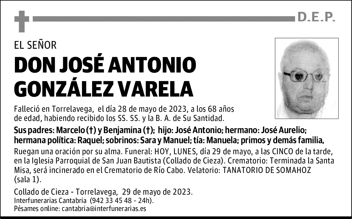 DON JOSÉ ANTONIO GONZÁLEZ VARELA