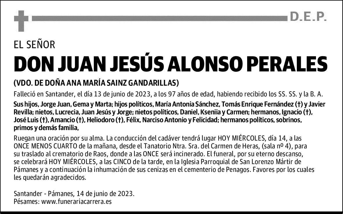 DON JUAN JESÚS ALONSO PERALES