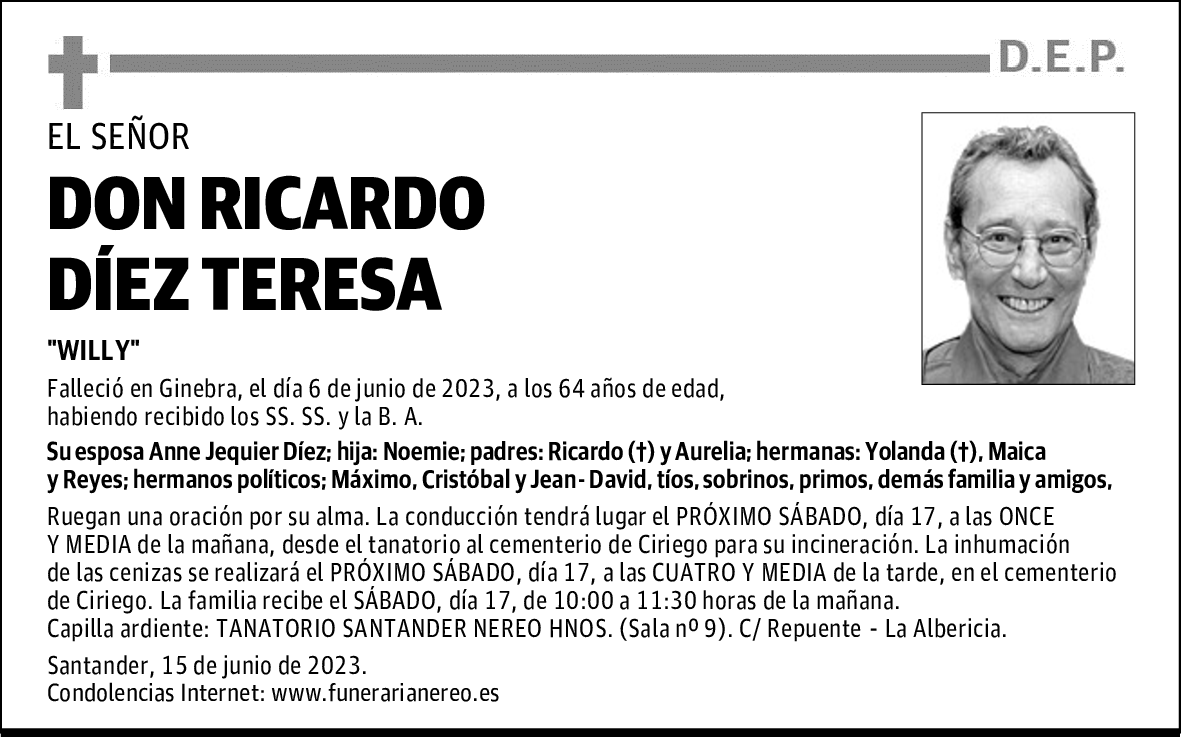 DON RICARDO DÍEZ TERESA