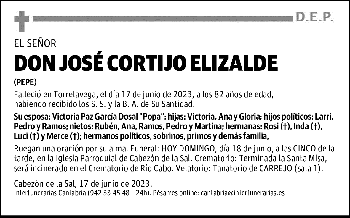 DON JOSÉ CORTIJO ELIZALDE
