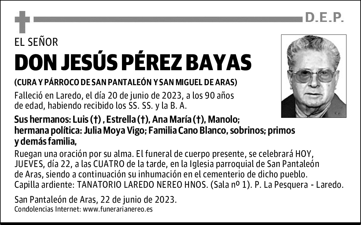 DON JESÚS PÉREZ BAYAS