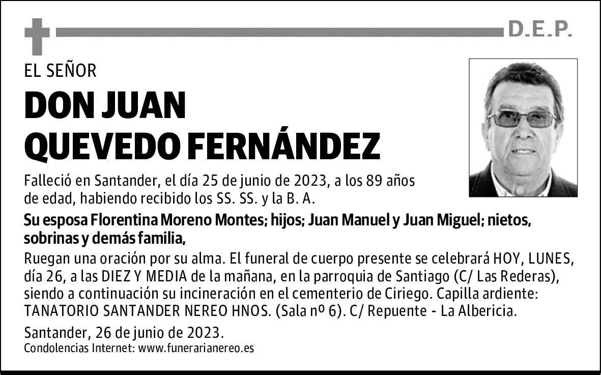 DON JUAN QUEVEDO FERNÁNDEZ