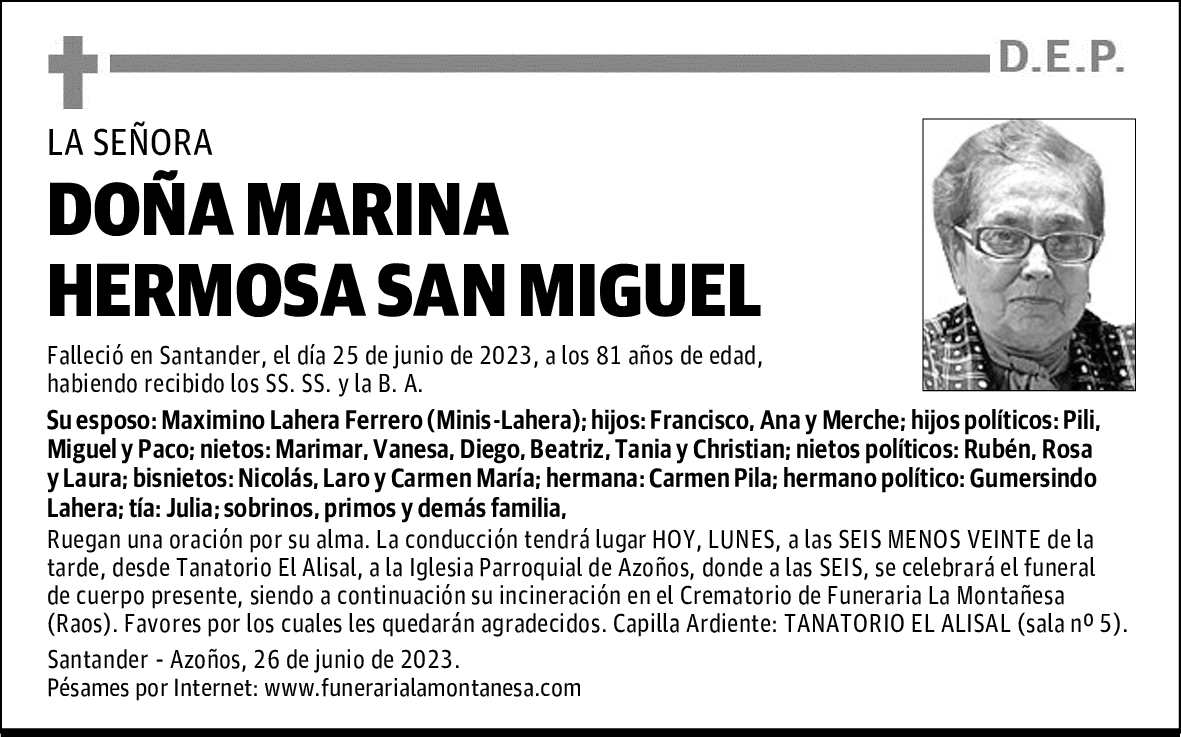 DOÑA MARINA HERMOSA SAN MIGUEL