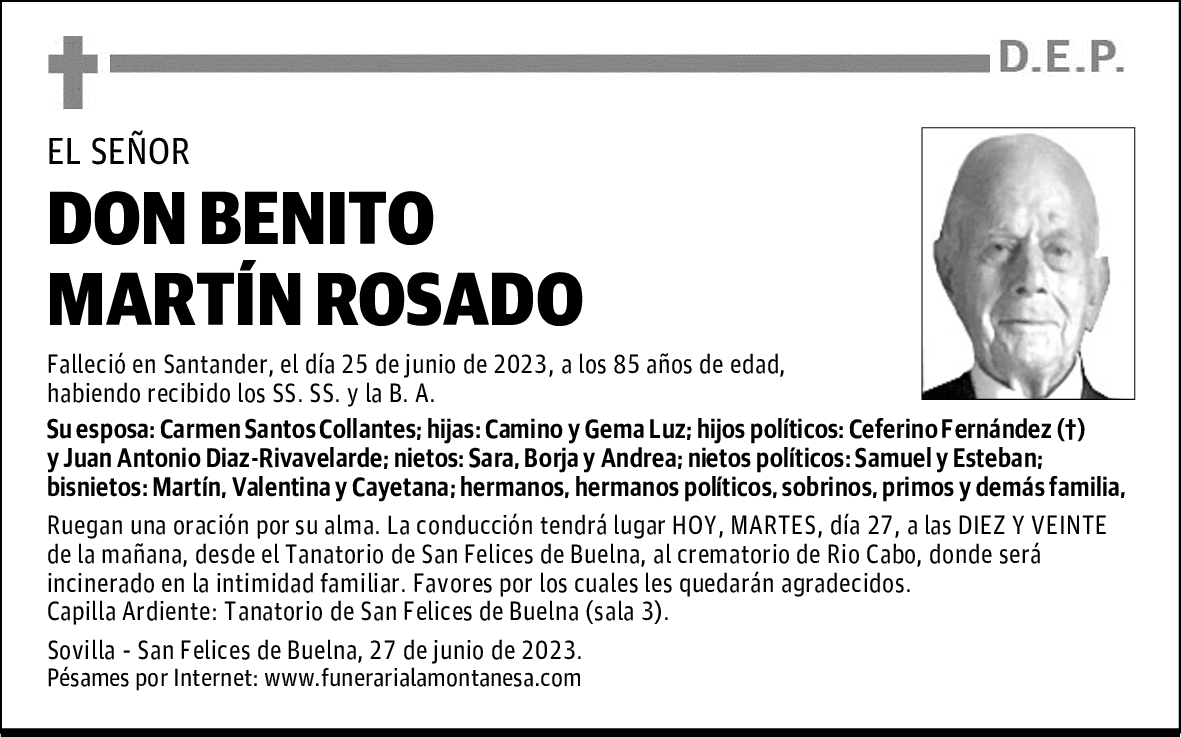 DON BENITO MARTÍN ROSADO