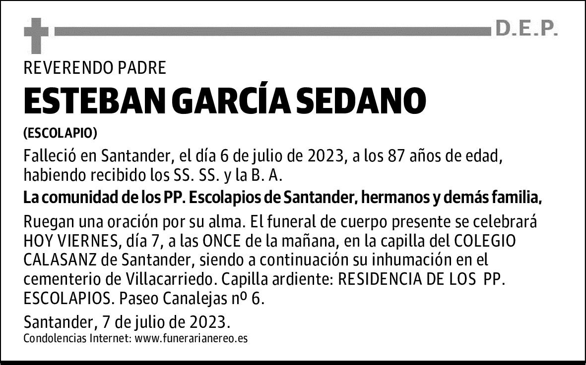 ESTEBAN GARCÍA SEDANO