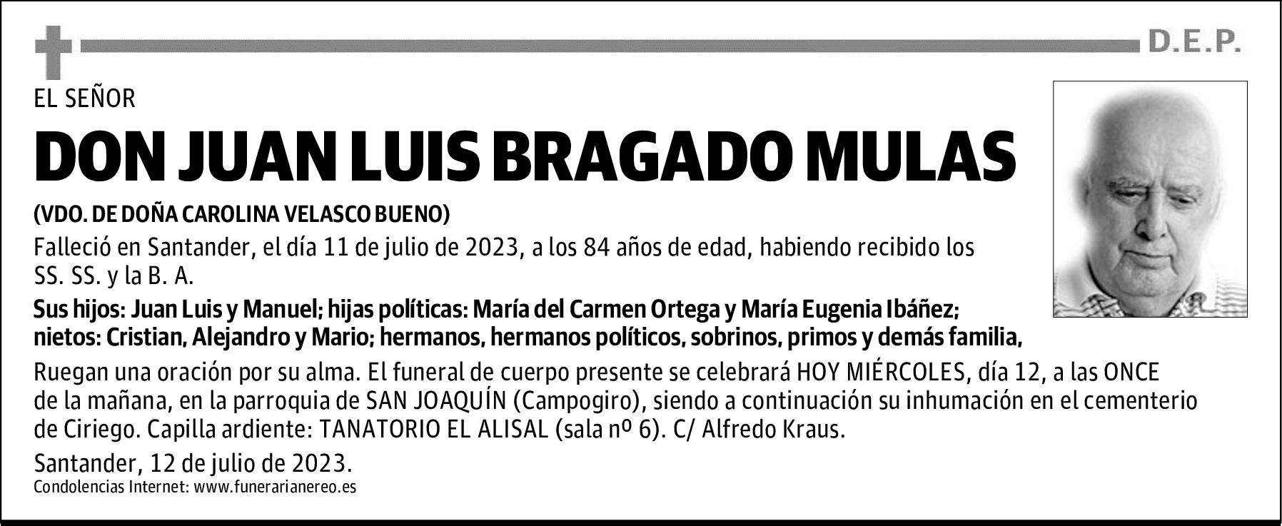 DON JUAN LUIS BRAGADO MULAS