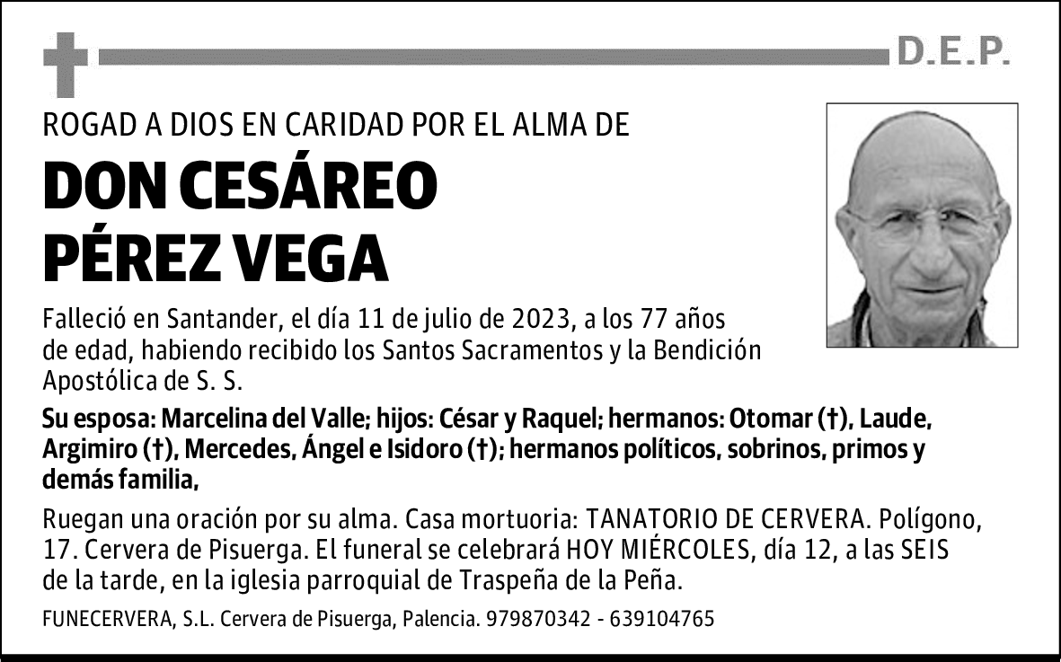 DON CESÁREO PÉREZ VEGA