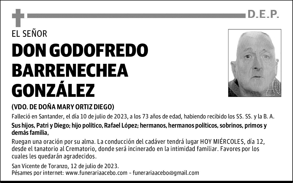 DON GODOFREDO BARRENECHEA GONZÁLEZ