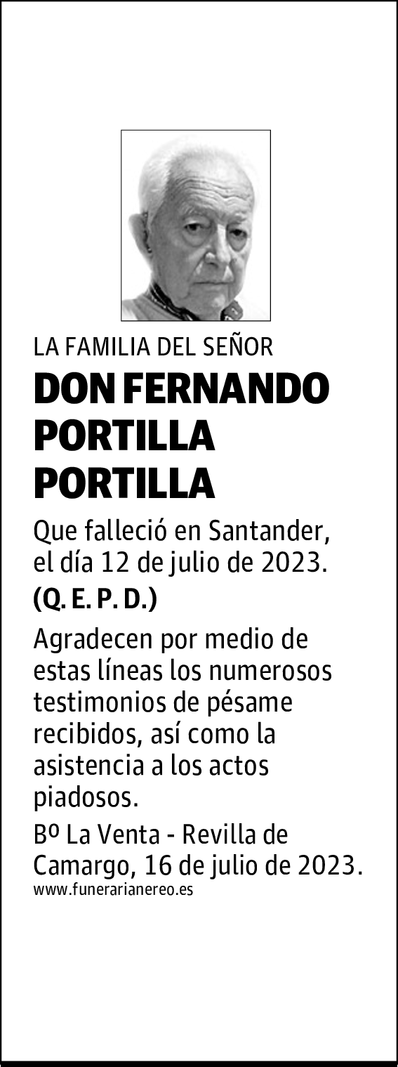 DON FERNANDO PORTILLA PORTILLA
