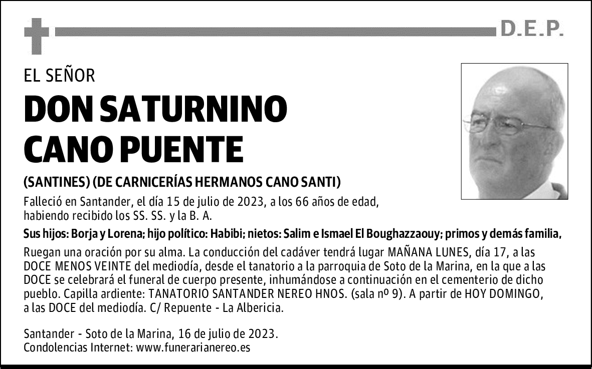 DON SATURNINO CANO PUENTE