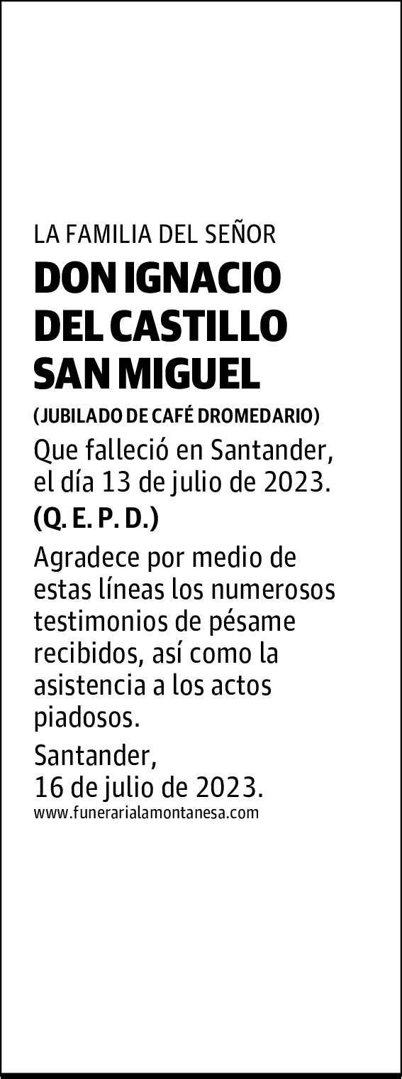 DON IGNACIO DEL CASTILLO SAN MIGUEL